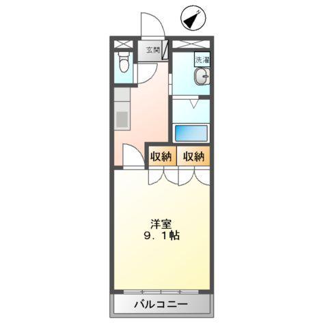 サムスィング成瀬(1K/1階)の間取り写真