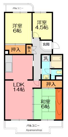 第6メゾン星崎(3LDK/2階)の間取り写真