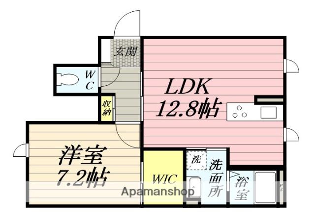 スプリングハーモニーI(1LDK/1階)の間取り写真