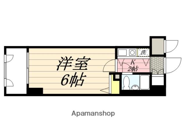 サニークレスト湘南平塚(1K/6階)の間取り写真