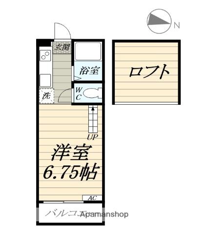 菖蒲アパート(ワンルーム/2階)の間取り写真