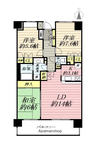 藤和シティホームズ鎌倉山崎 2階階 間取り