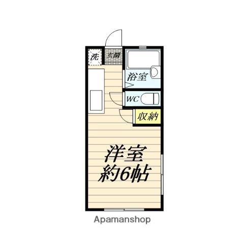 ベルージュK3(ワンルーム/1階)の間取り写真