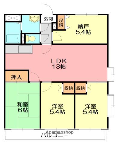 グレースガーデン(4LDK/3階)の間取り写真