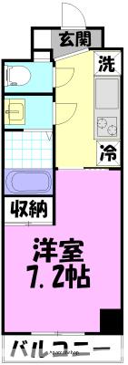 メゾン・ド・ピア7(1K/3階)の間取り写真