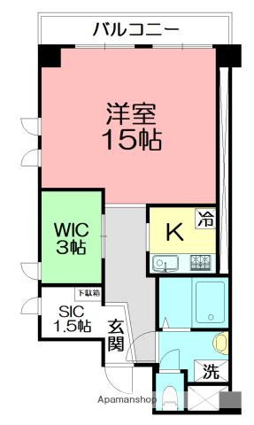 プロシード小池(ワンルーム/5階)の間取り写真