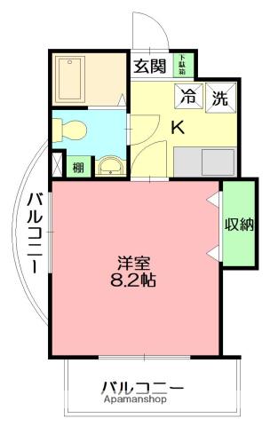 エクセル東海(1K/1階)の間取り写真