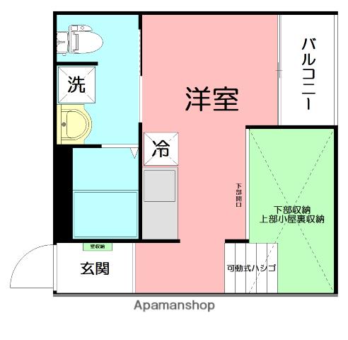 ミネルバ(ワンルーム/1階)の間取り写真