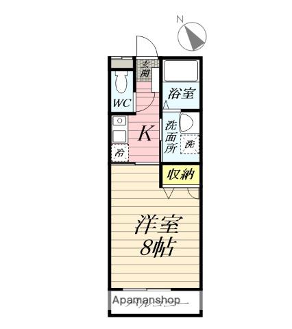 メゾンたくや(1K/2階)の間取り写真