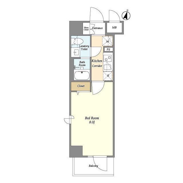 LIME RESIDENCE HIRATSUKA ウエスト(1K/3階)の間取り写真