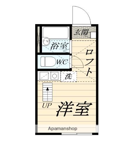 プライムテラス南林間(ワンルーム/1階)の間取り写真