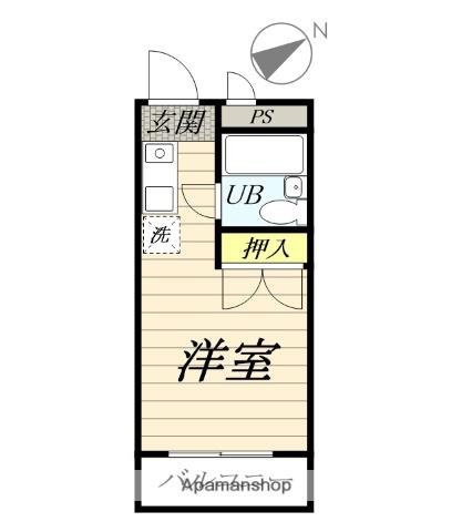 サンパレス南林間(ワンルーム/2階)の間取り写真