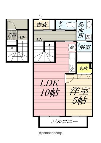 アール湘南(1LDK/2階)の間取り写真