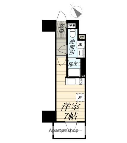 デュオステージ藤沢(ワンルーム/2階)の間取り写真