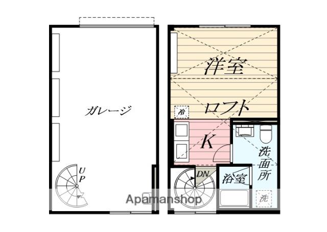 小田原GLB(ワンルーム/2階)の間取り写真