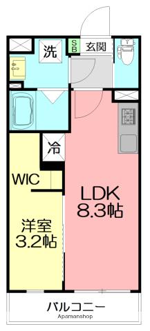 伊勢原市桜台3丁目計画(1LDK/4階)の間取り写真