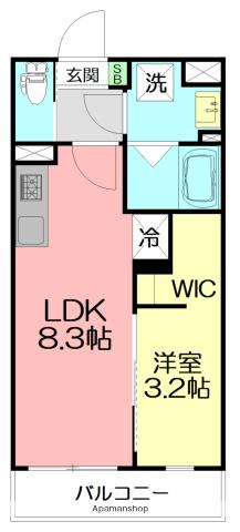 伊勢原市桜台3丁目計画(1LDK/2階)の間取り写真