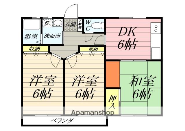 プリンスハイム藤沢1号(3DK/2階)の間取り写真