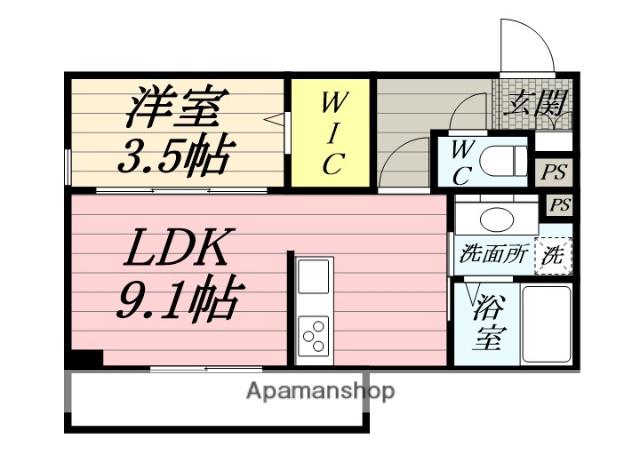SING WITH ME(1LDK/1階)の間取り写真