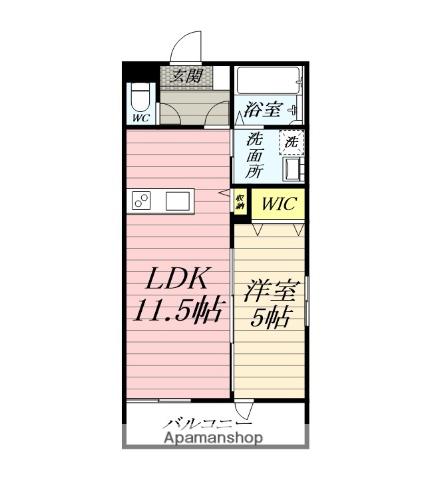 エスペレンサⅡ(1LDK/3階)の間取り写真