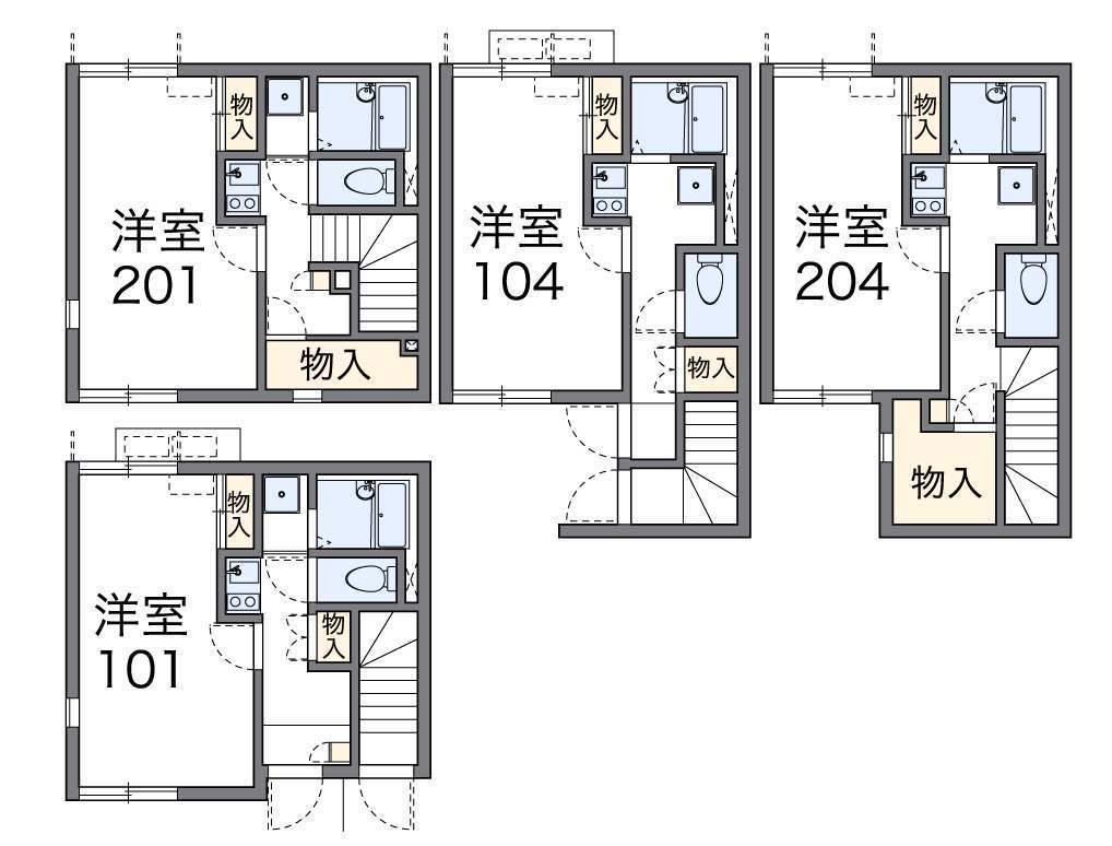 レオネクストカルチェⅡ(1K/2階)の間取り写真
