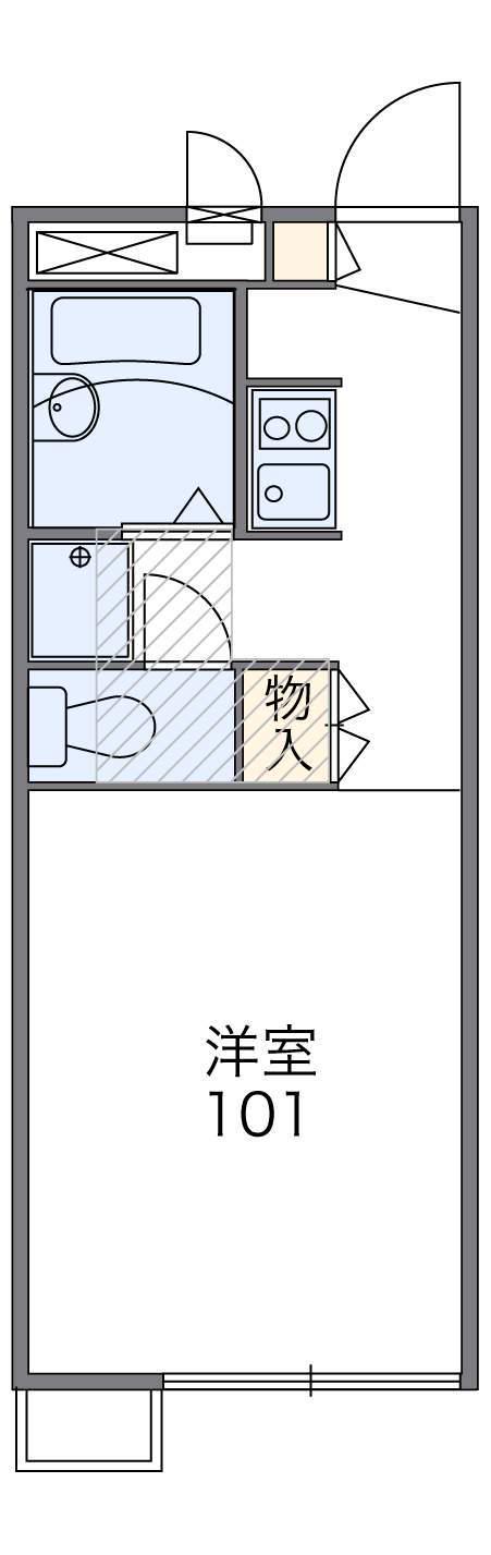 レオパレスイレブン(1K/1階)の間取り写真