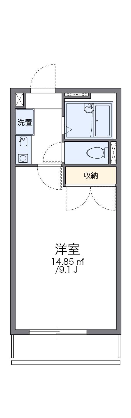 レオパレス湘南21(1K/1階)の間取り写真