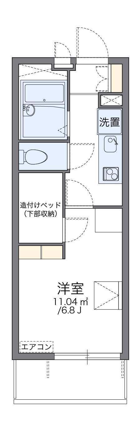 レオパレスオリビア(1K/2階)の間取り写真