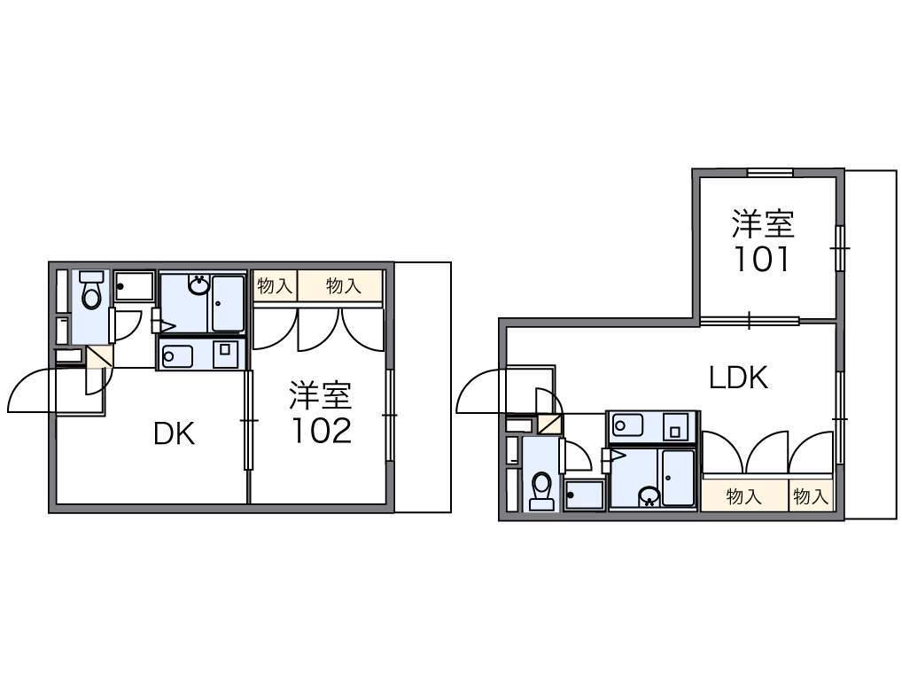 レオパレスEXE(1DK/3階)の間取り写真