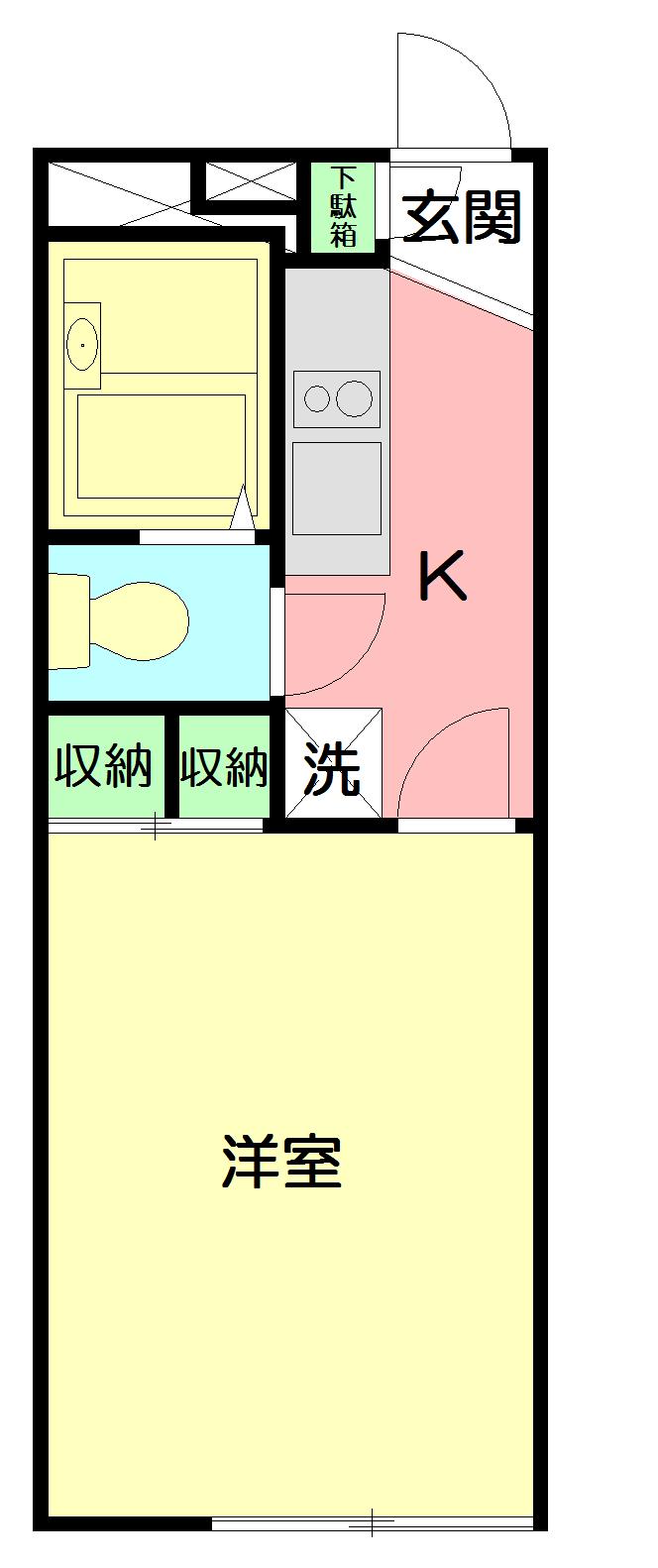 レオパレススコッツ カークII 2階階 間取り