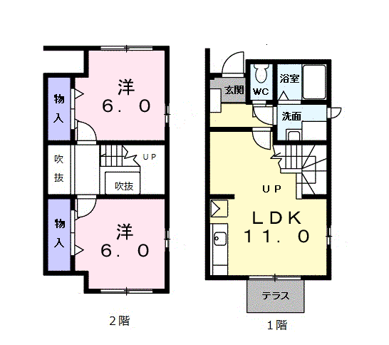 サニ-スクエア(2LDK/1階)の間取り写真