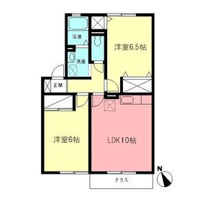 グリーンパレス(2LDK/1階)の間取り写真