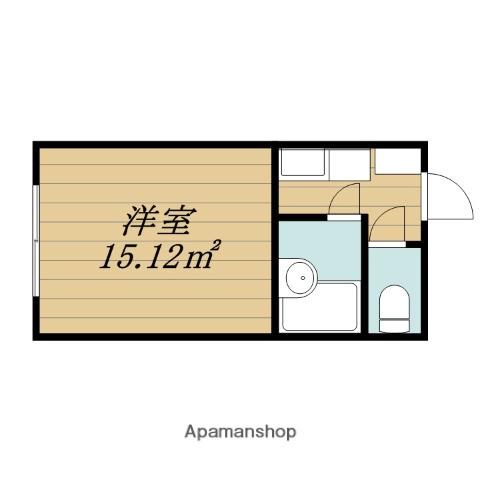 マリンコート浜須賀(1K/2階)の間取り写真