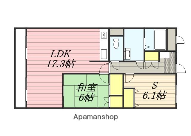 アゼリアコート(2LDK/4階)の間取り写真