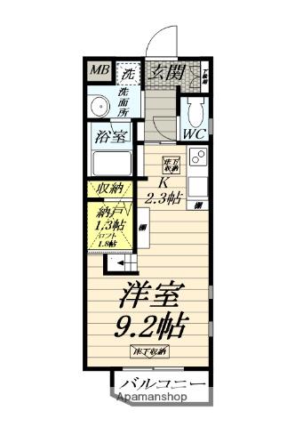 ドマーニ桜台(ワンルーム/2階)の間取り写真