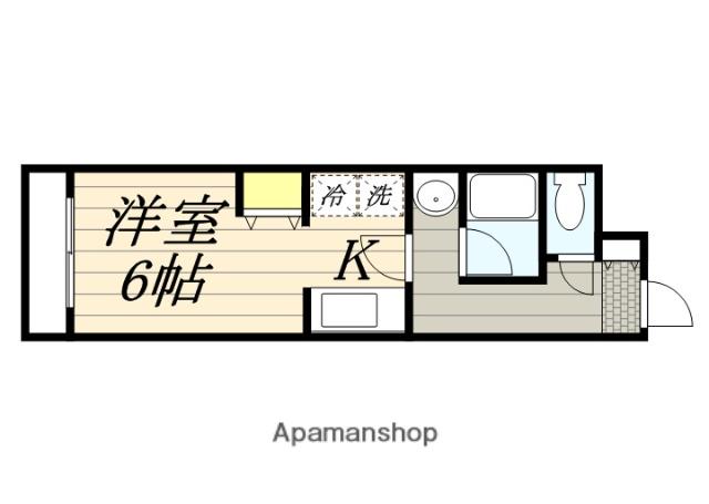 FEELO(1K/2階)の間取り写真