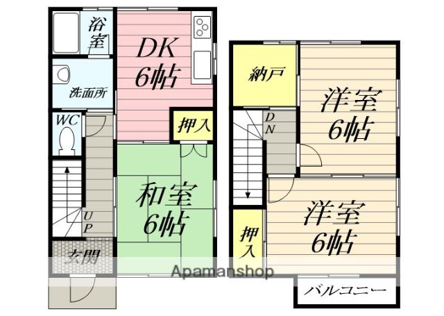 白岩ハイツ(3SDK)の間取り写真