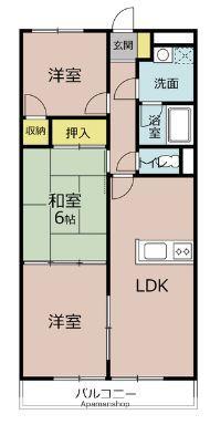 エクレシア(3LDK/3階)の間取り写真