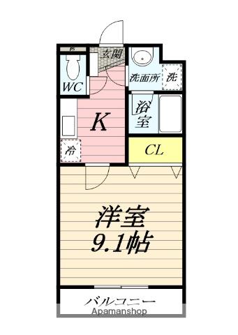 YSAマンション(1K/1階)の間取り写真