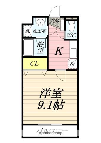 YSAマンション(1K/1階)の間取り写真