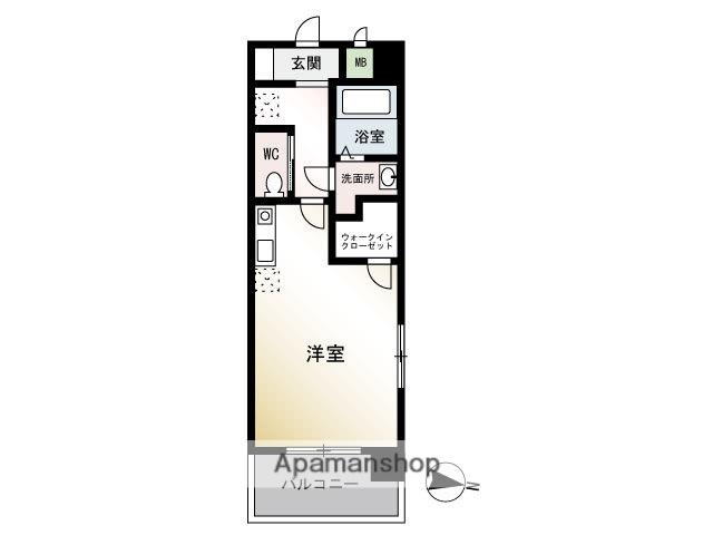 インフィニティ(1K/3階)の間取り写真