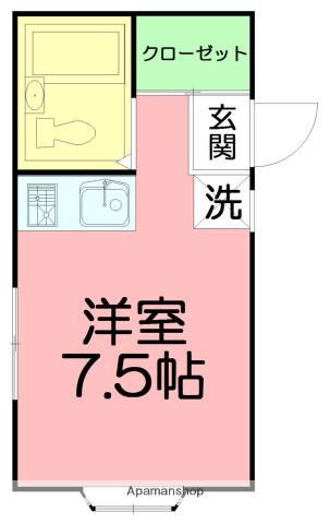 ECLAIR TOKAI(ワンルーム/1階)の間取り写真