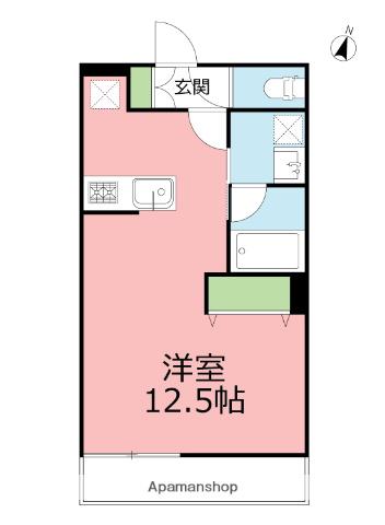 PHIL COURT湘南(ワンルーム/2階)の間取り写真