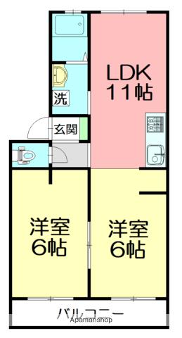 サンハイツ諏訪前 3階階 間取り