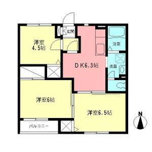 ハイツコスモ弐番館(3DK/2階)の間取り写真