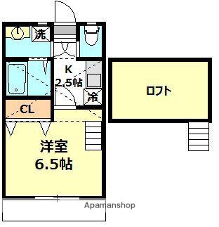 メゾン・ド・プラネット(ワンルーム/1階)の間取り写真