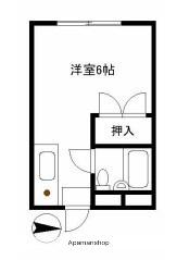 浜竹ハイツ(1K/1階)の間取り写真