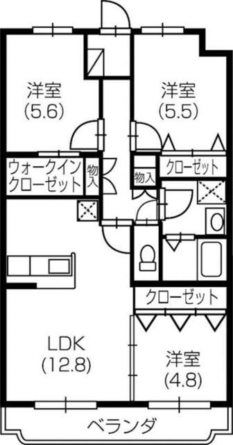 エスポワールII(3LDK/2階)の間取り写真