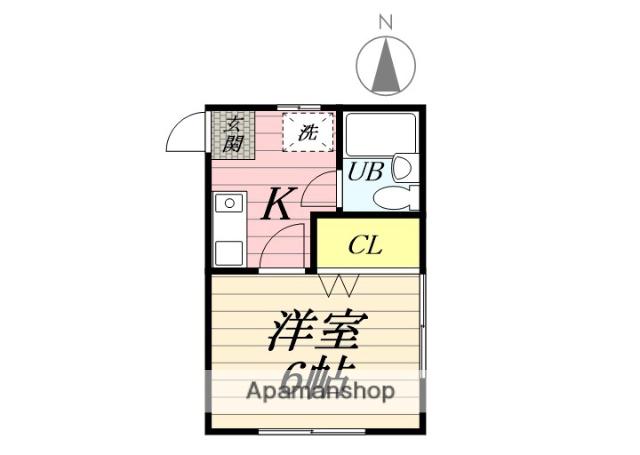 サニーハイツ(1K/1階)の間取り写真