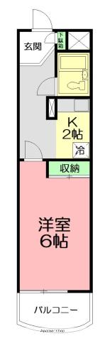 ソフィア湘南(1K/5階)の間取り写真